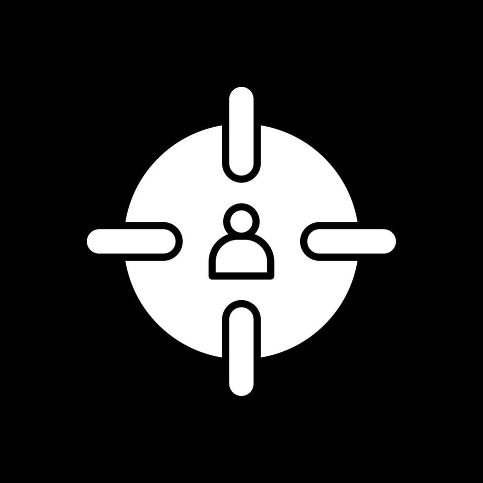 Headshot Glyph Inverted Icon Design vector