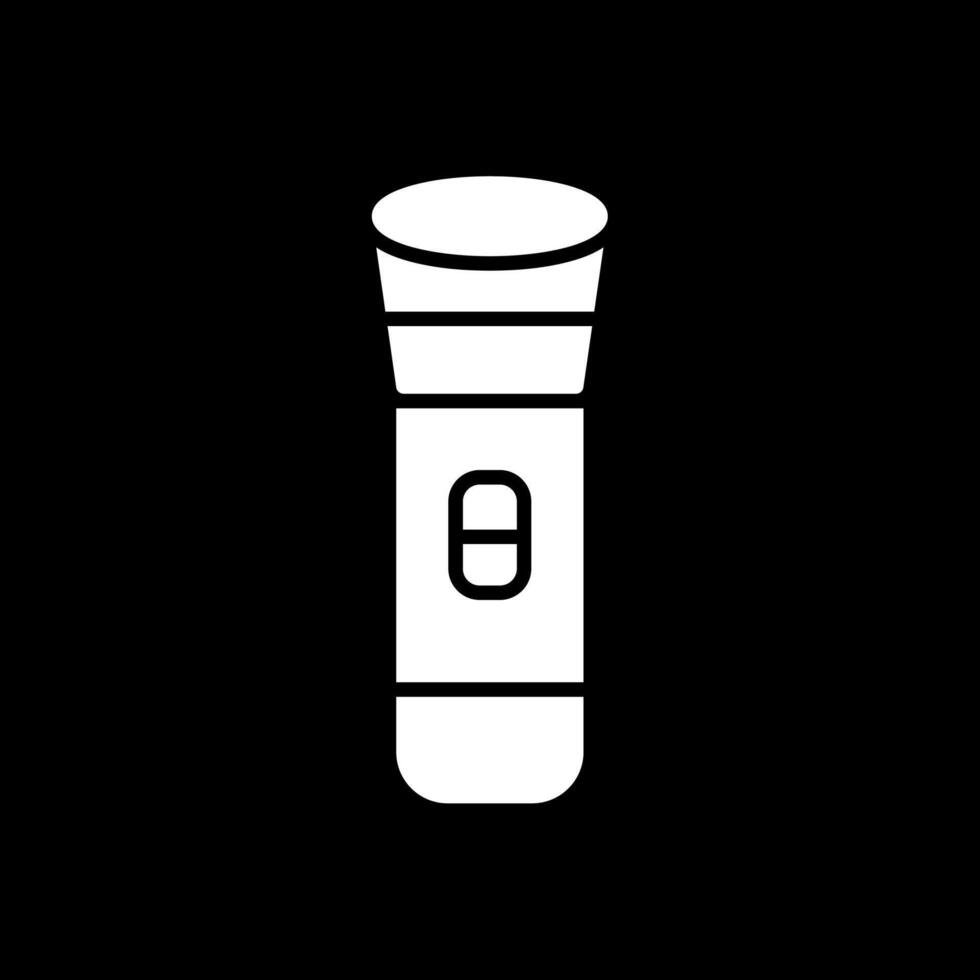 Torch Glyph Inverted Icon Design vector