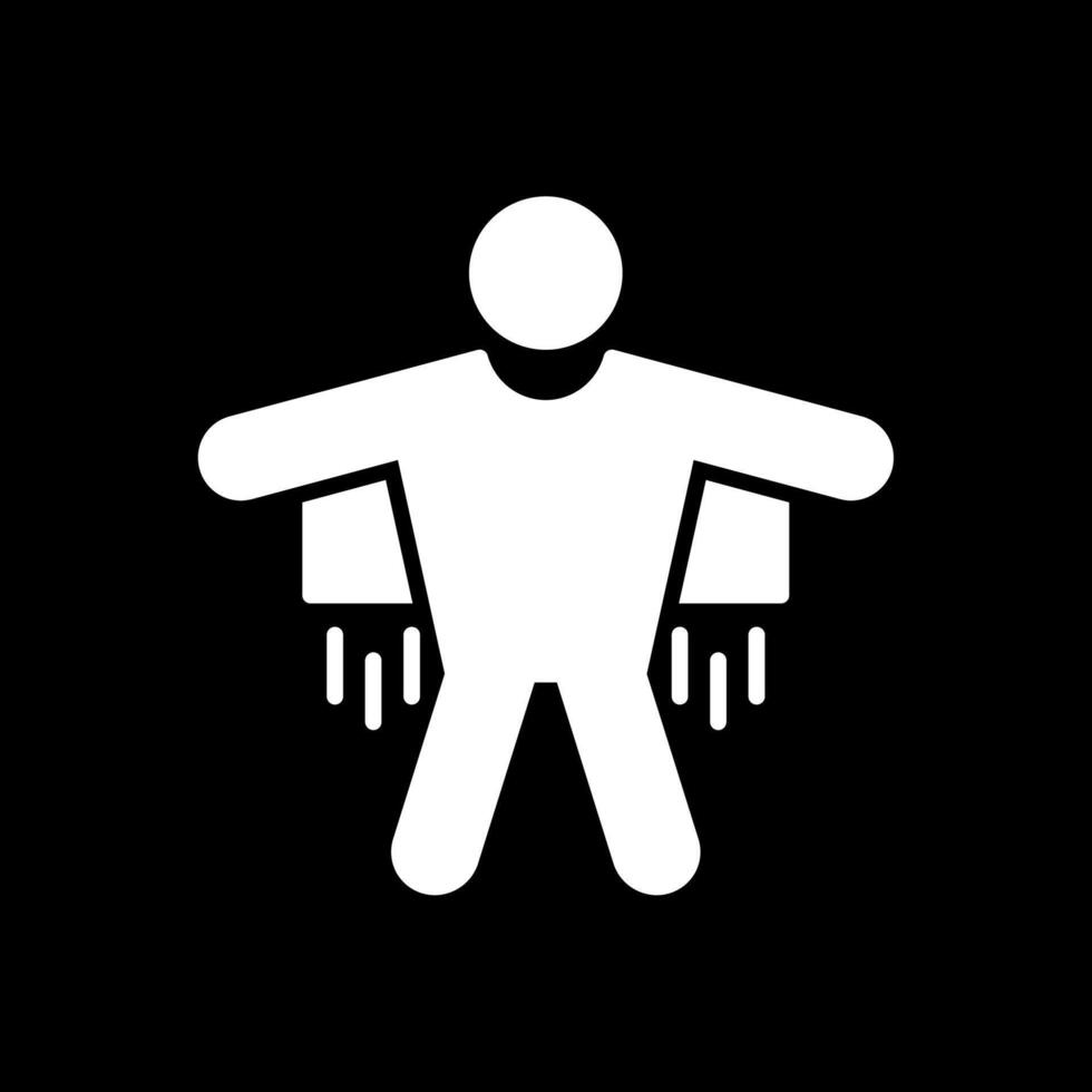 Base Jump Glyph Inverted Icon Design vector