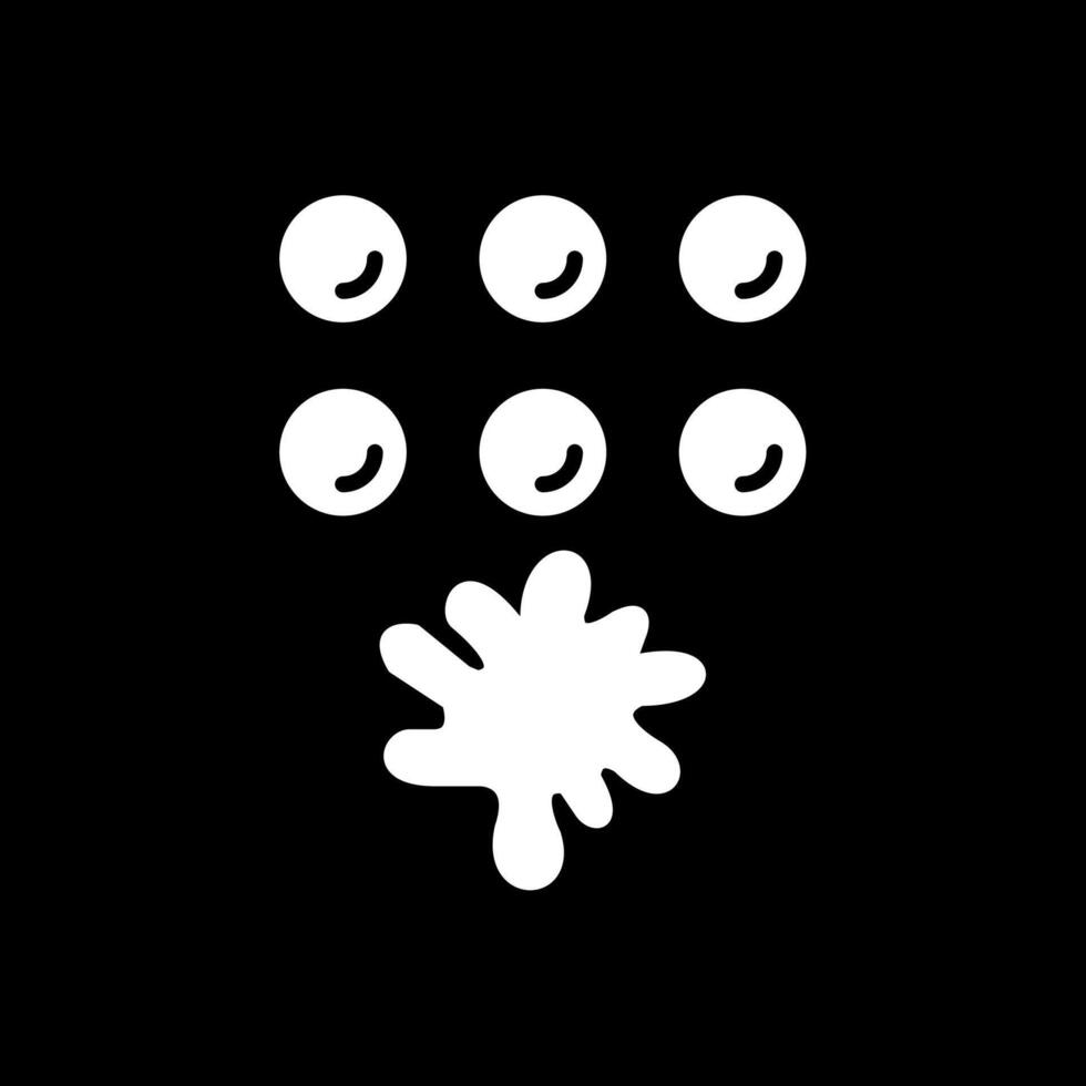 Paintballs Glyph Inverted Icon Design vector