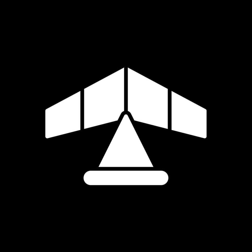Gliding Glyph Inverted Icon Design vector