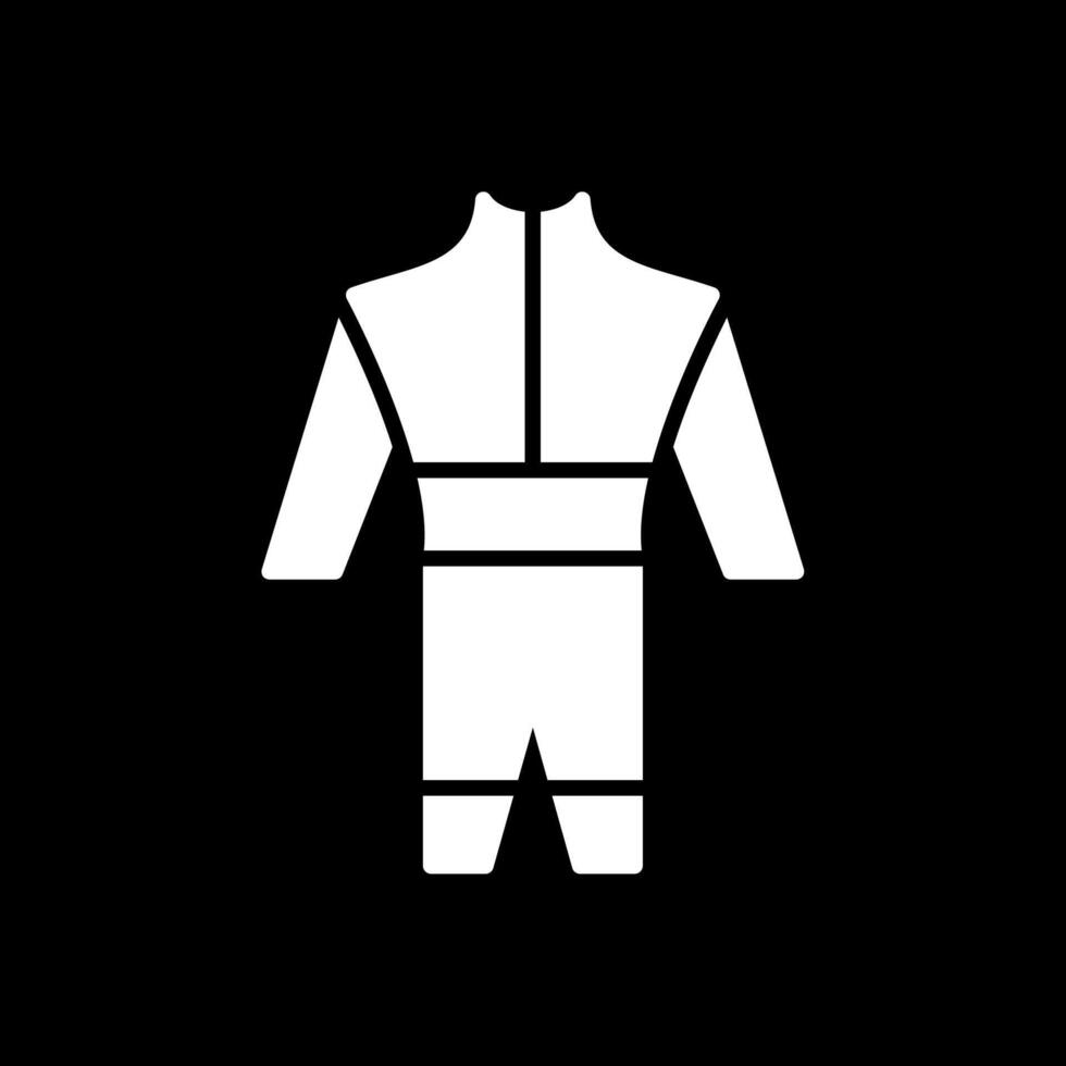 Wetsuit Glyph Inverted Icon Design vector
