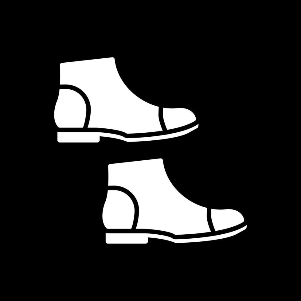 Boots Glyph Inverted Icon Design vector