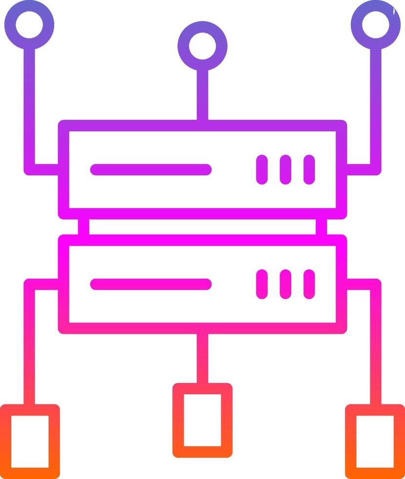 Data Structure Line Gradient Icon Design vector