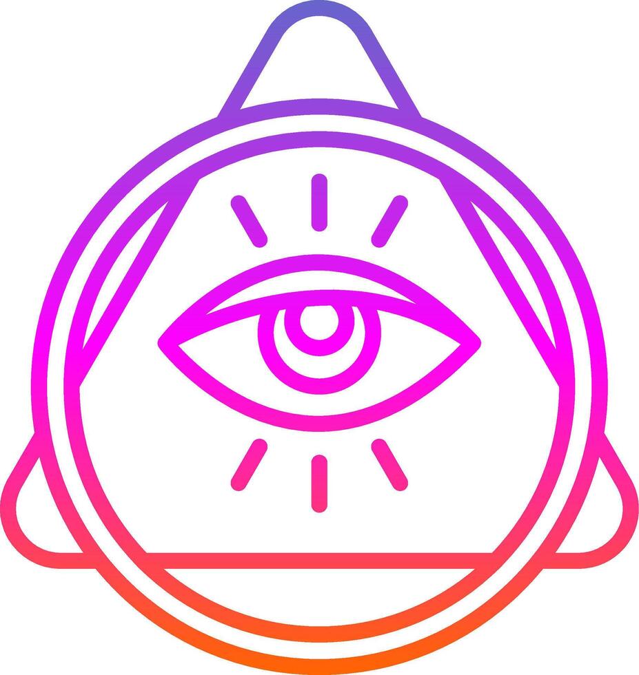 Eye Of Providence Line Gradient Icon Design vector