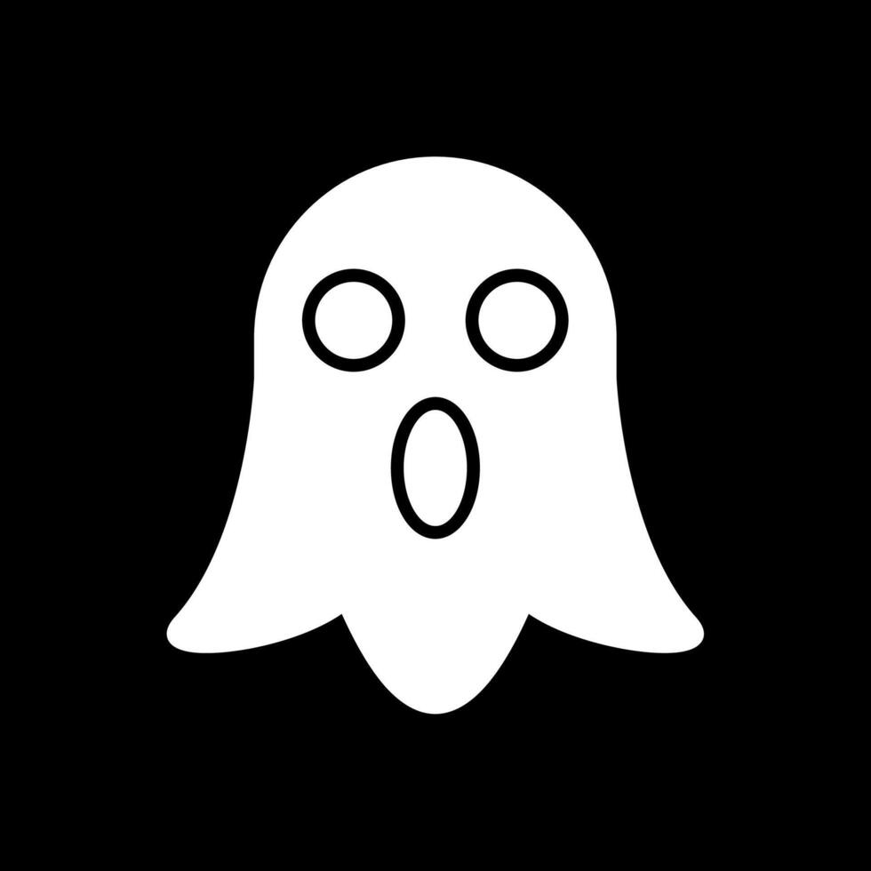 Ghost Glyph Inverted Icon Design vector