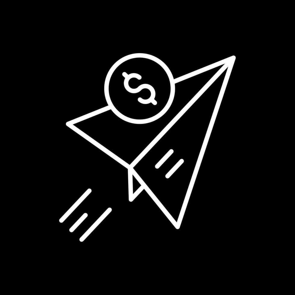 Send Money Line Inverted Icon Design vector
