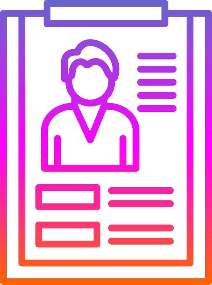 User Profile Line Gradient Icon Design vector