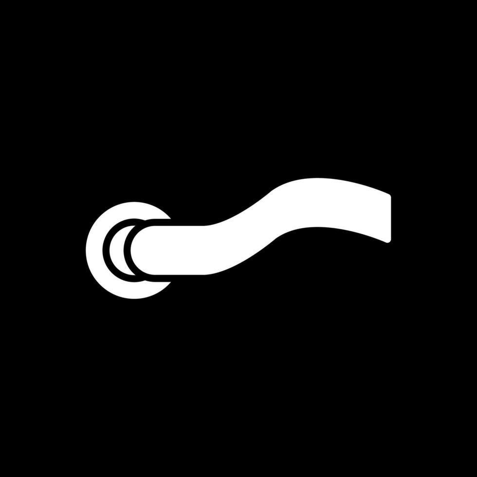 Handle Glyph Inverted Icon Design vector
