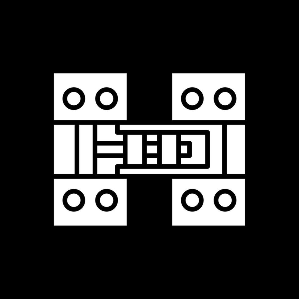 Hinge Glyph Inverted Icon Design vector