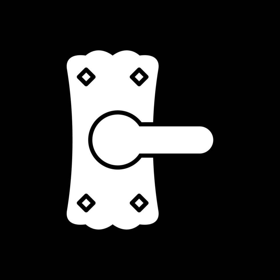 Door Handle Glyph Inverted Icon Design vector