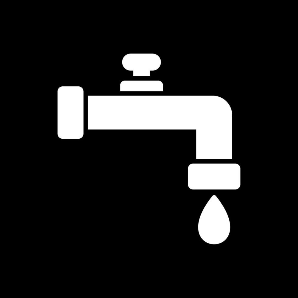 Faucet Glyph Inverted Icon Design vector