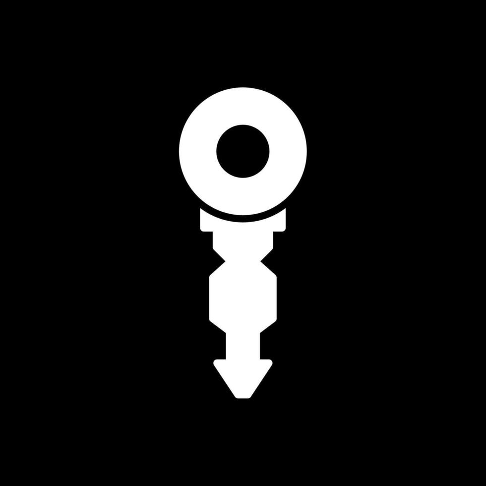 Key Glyph Inverted Icon Design vector