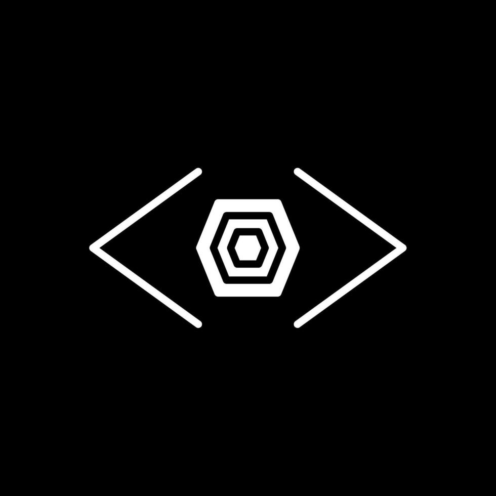 Bracket Glyph Inverted Icon Design vector