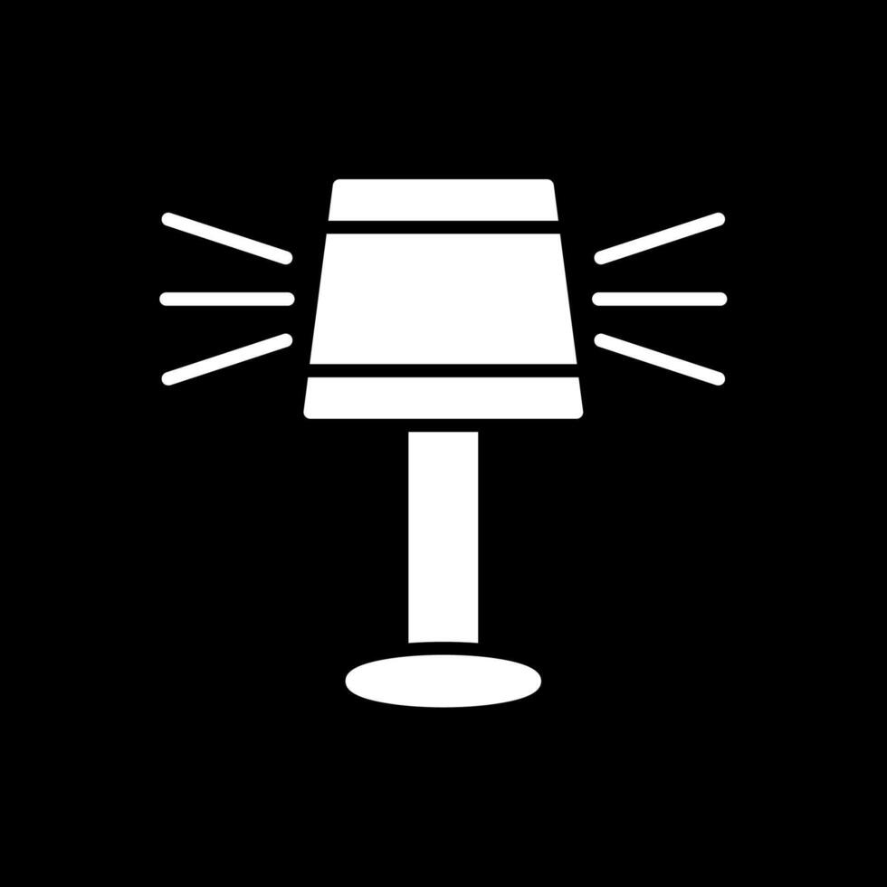 Lamp Glyph Inverted Icon Design vector
