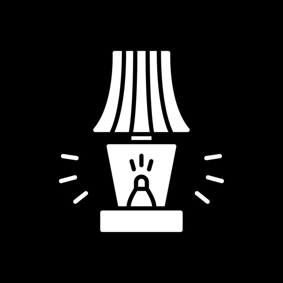 Lamp Glyph Inverted Icon Design vector