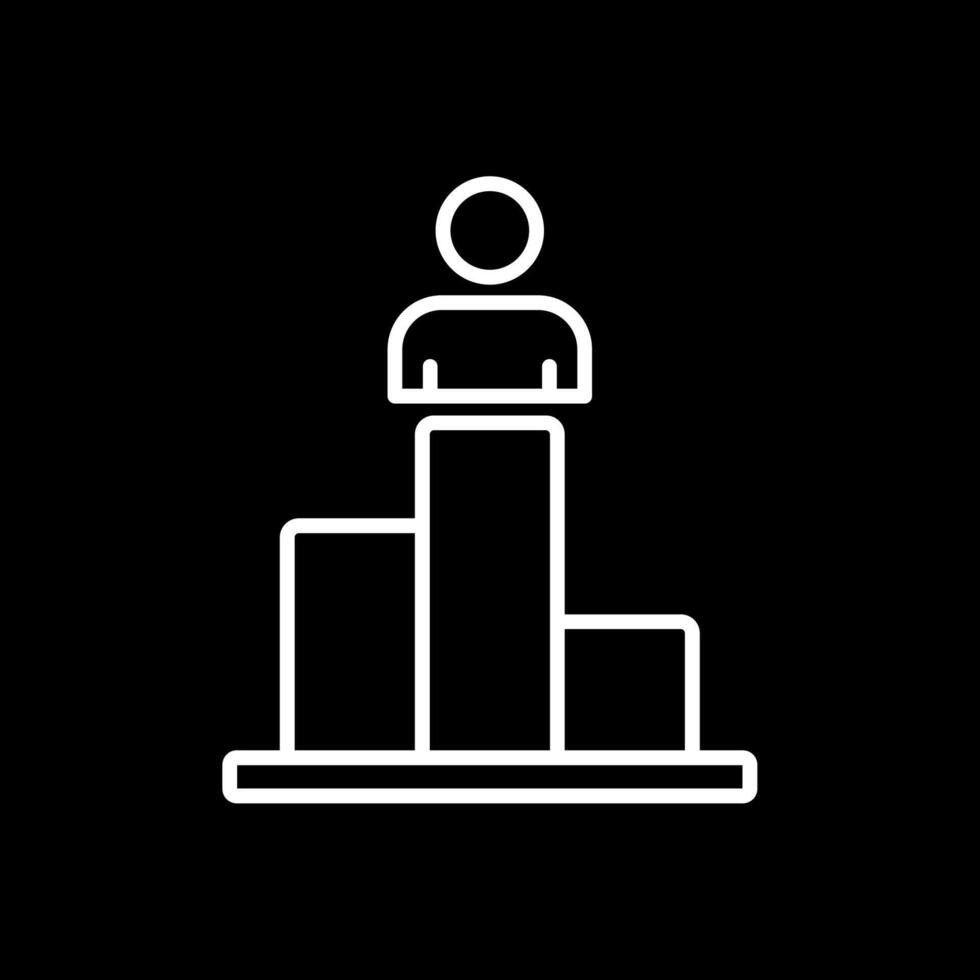 Ranking Line Inverted Icon Design vector