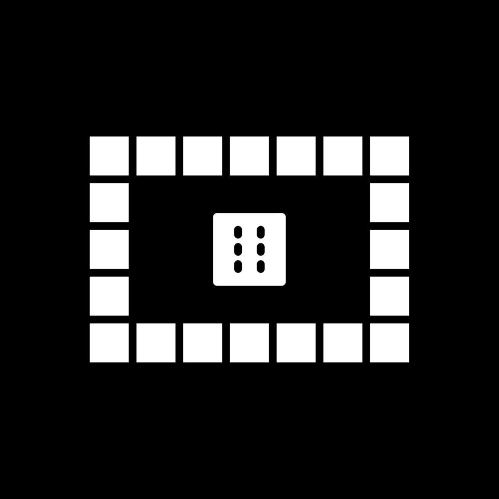 Board Games Glyph Inverted Icon Design vector