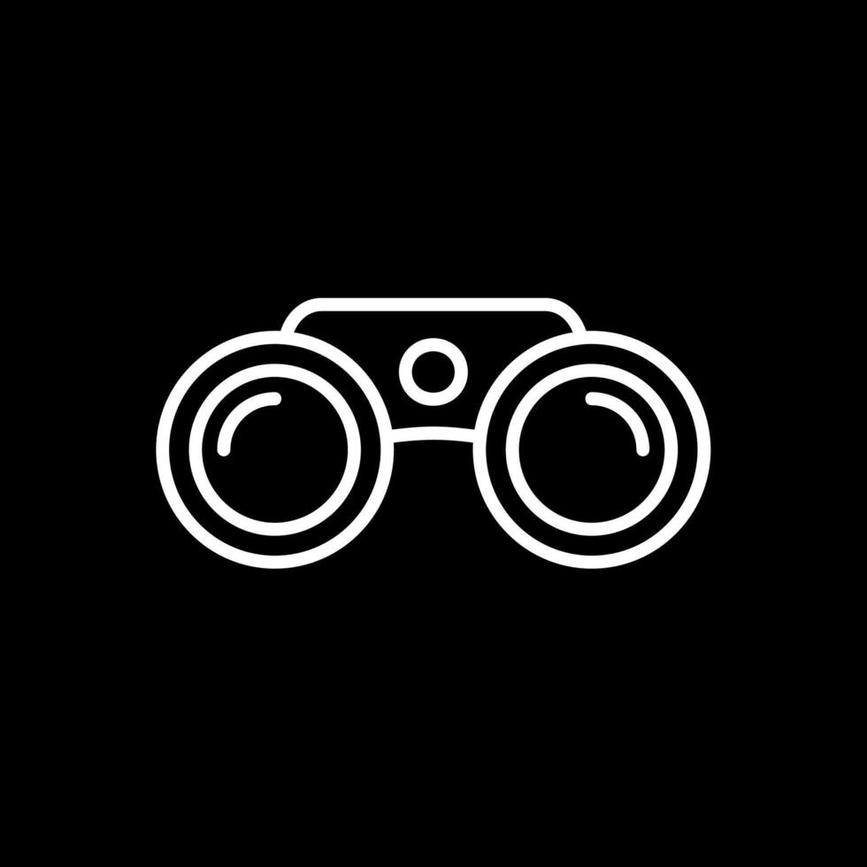 Binoculars Line Inverted Icon Design vector