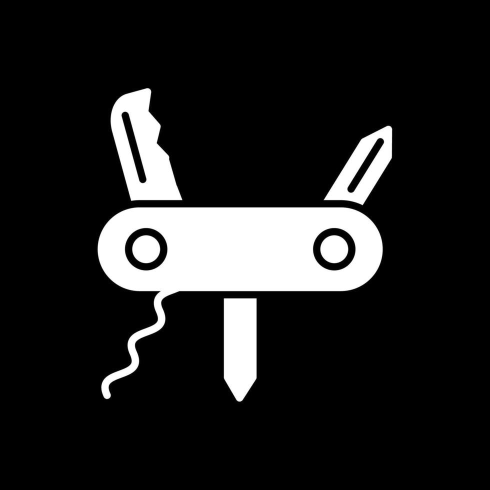 Knife Glyph Inverted Icon Design vector