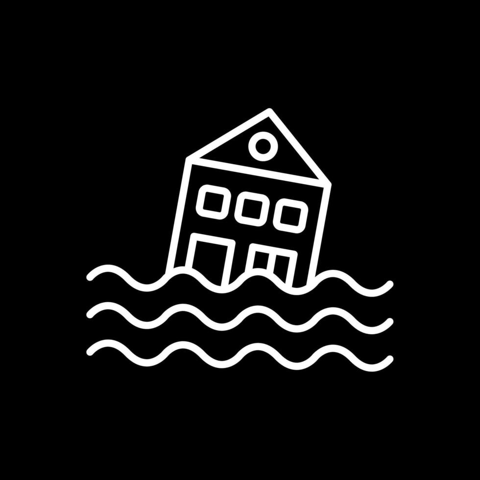 House Line Inverted Icon Design vector