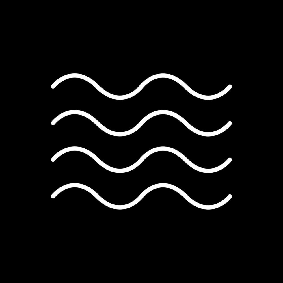 Waves Line Inverted Icon Design vector