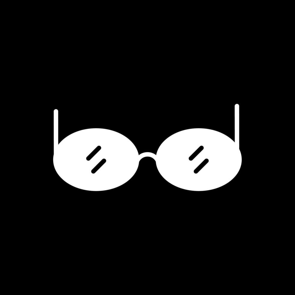 Sunglasses Glyph Inverted Icon Design vector