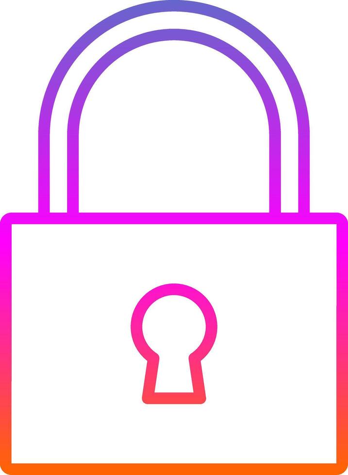 Lock Line Gradient Icon Design vector