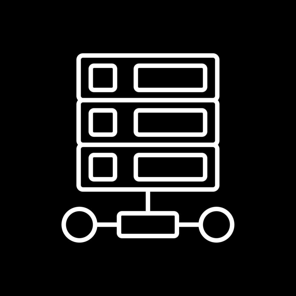 Database Line Inverted Icon Design vector