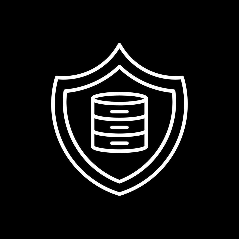 Secure Data Line Inverted Icon Design vector