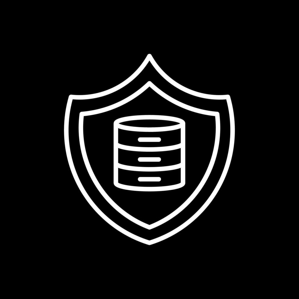 Secure Data Line Inverted Icon Design vector