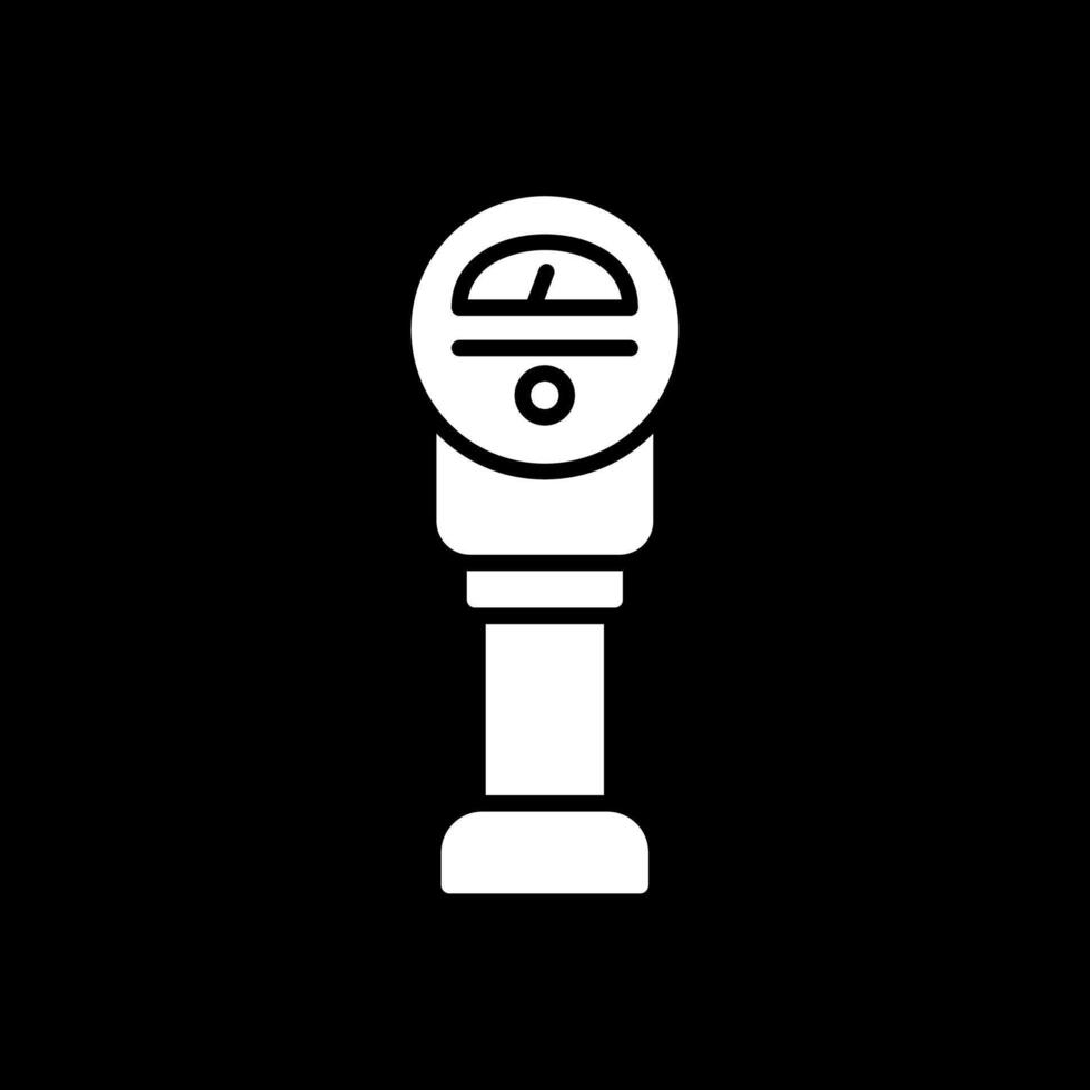 Parking Meter Glyph Inverted Icon Design vector