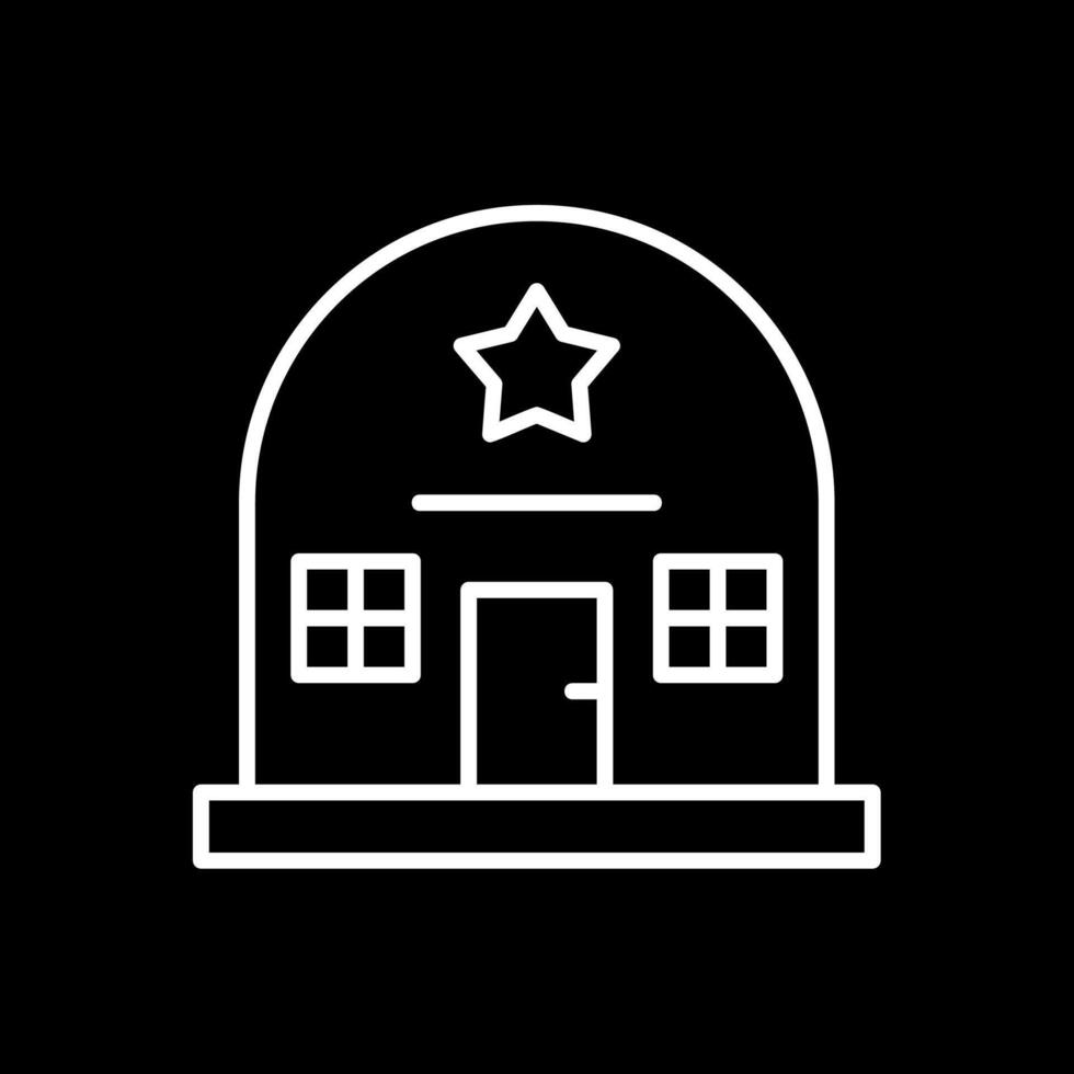 Army Base Line Inverted Icon Design vector