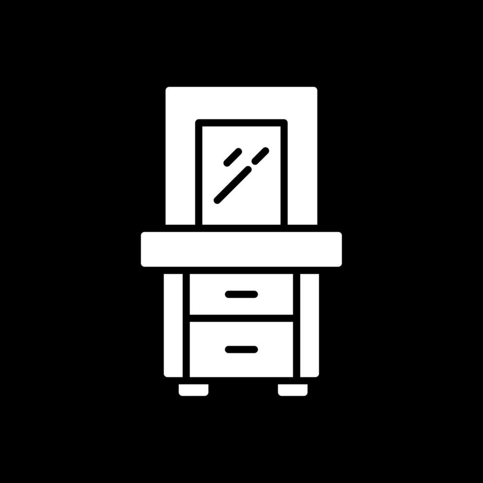 Dresser Glyph Inverted Icon Design vector