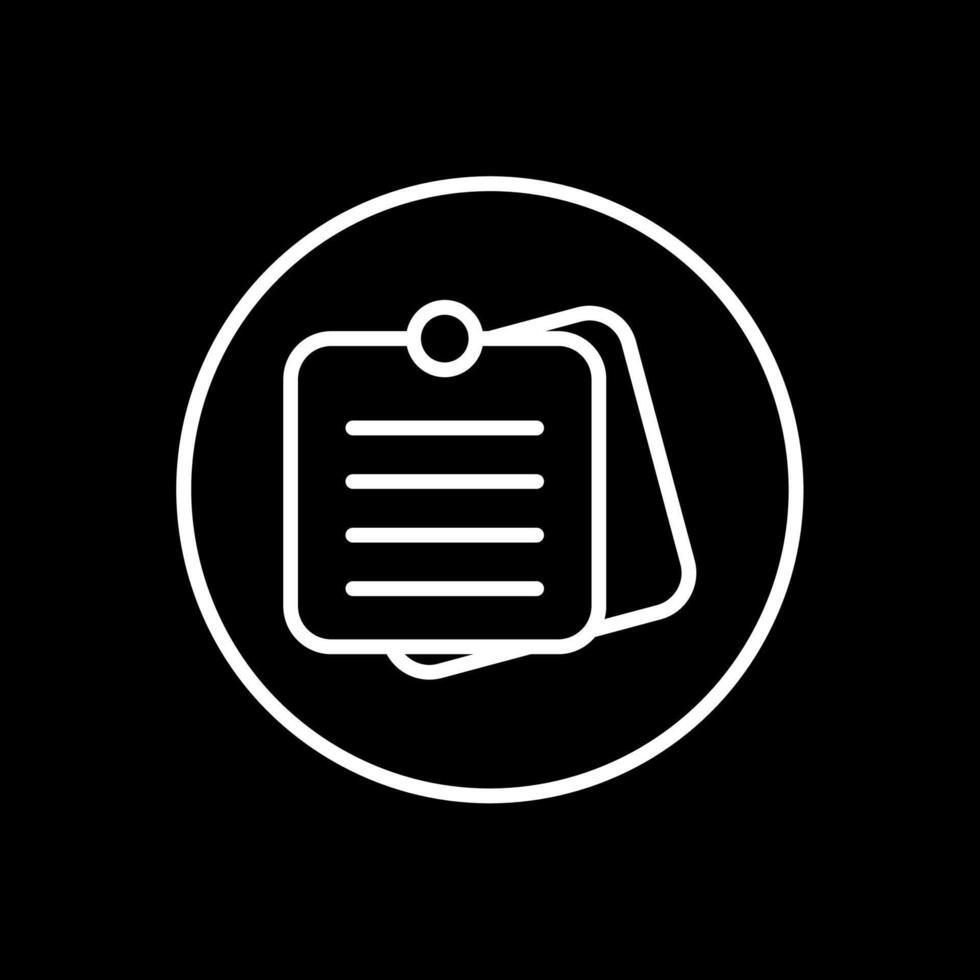 Sticky Notes Line Inverted Icon Design vector