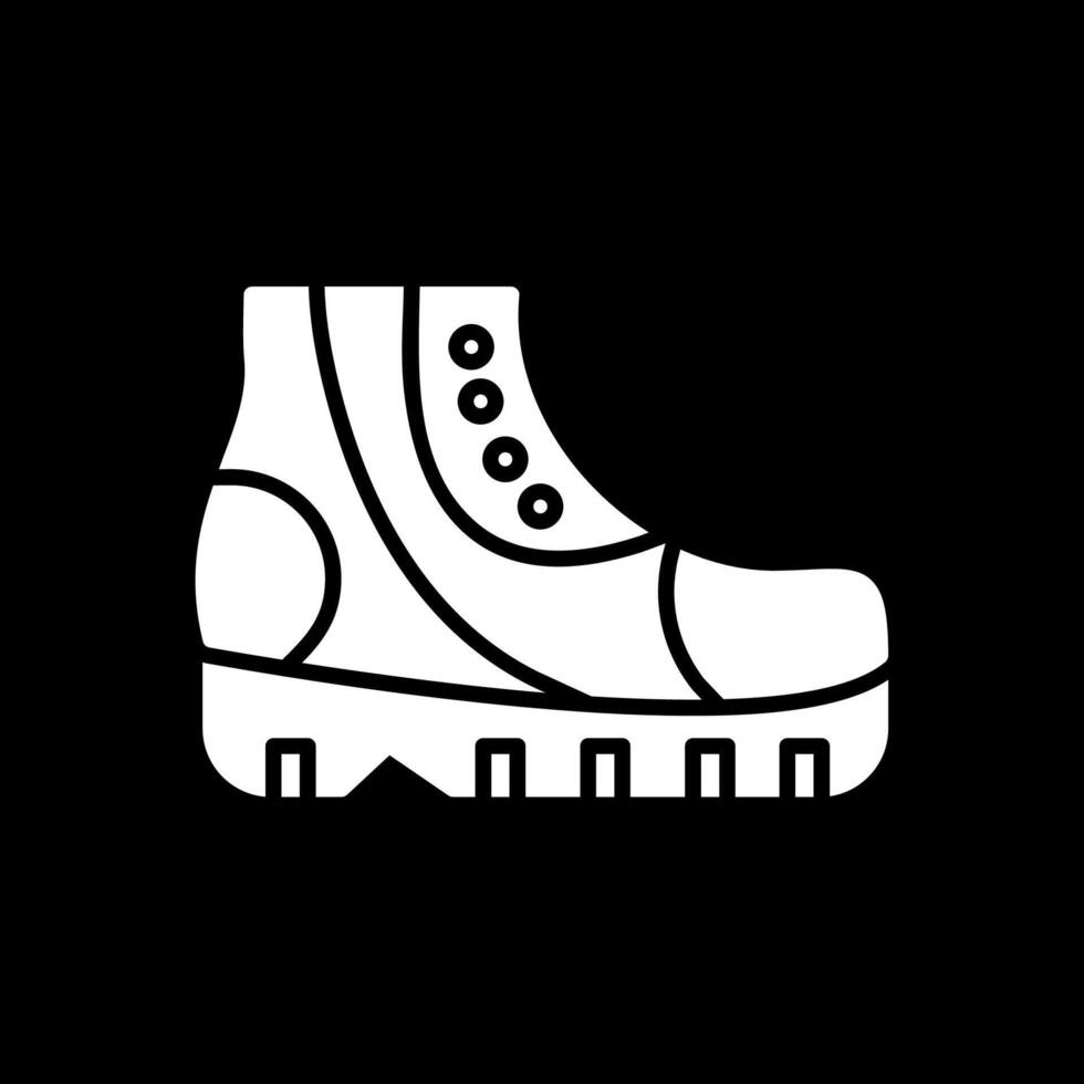 Shoes Glyph Inverted Icon Design vector