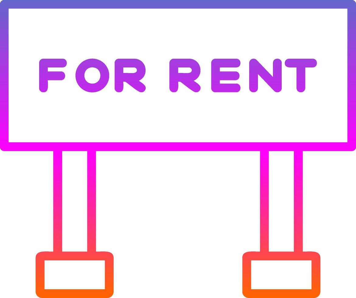 For Rent Line Gradient Icon Design vector