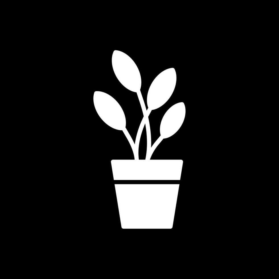 Dumb Cane Glyph Inverted Icon Design vector