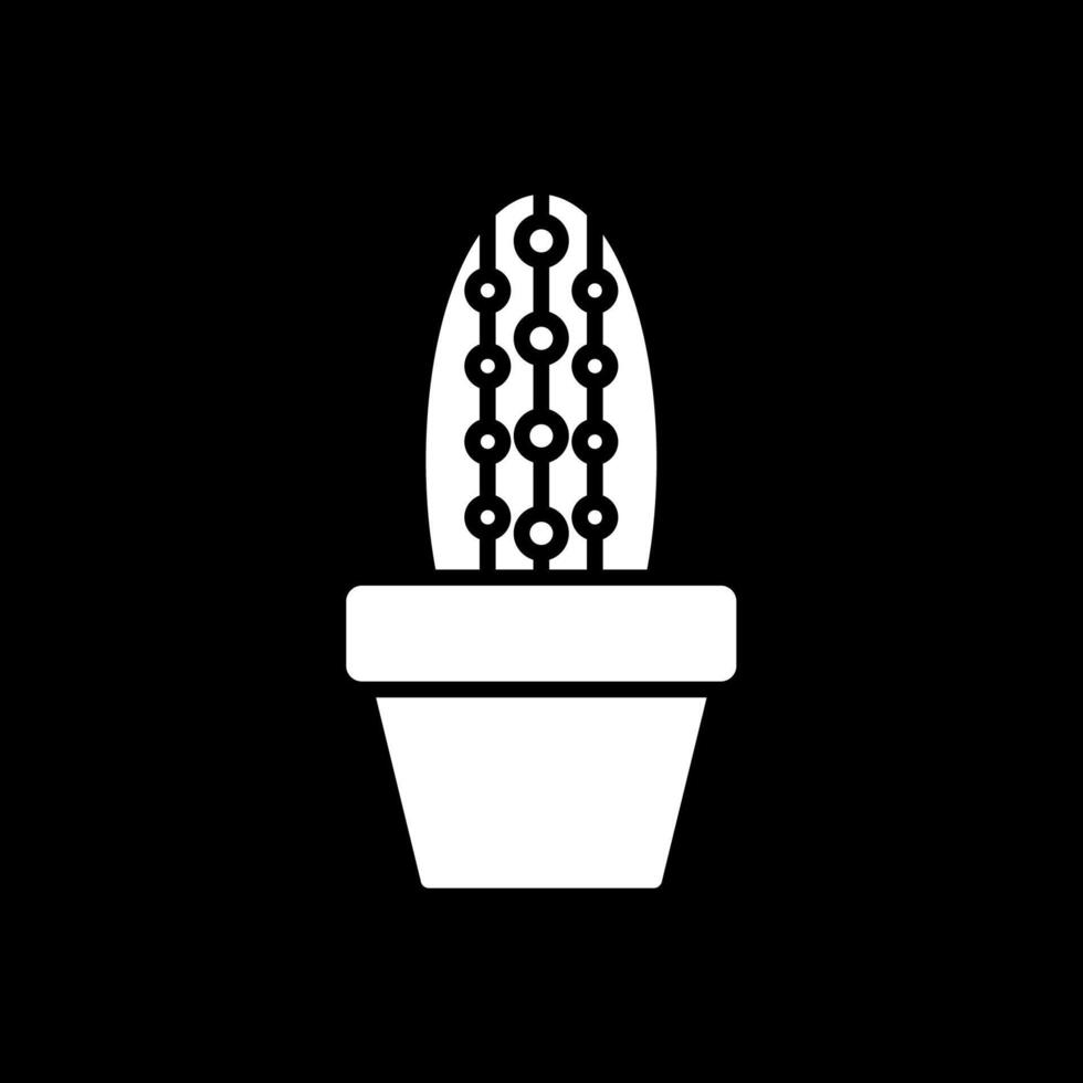Succulent Glyph Inverted Icon Design vector