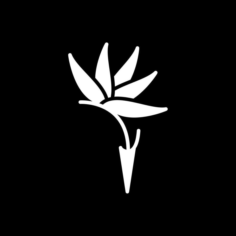 Strelitzia glifo invertido icono diseño vector