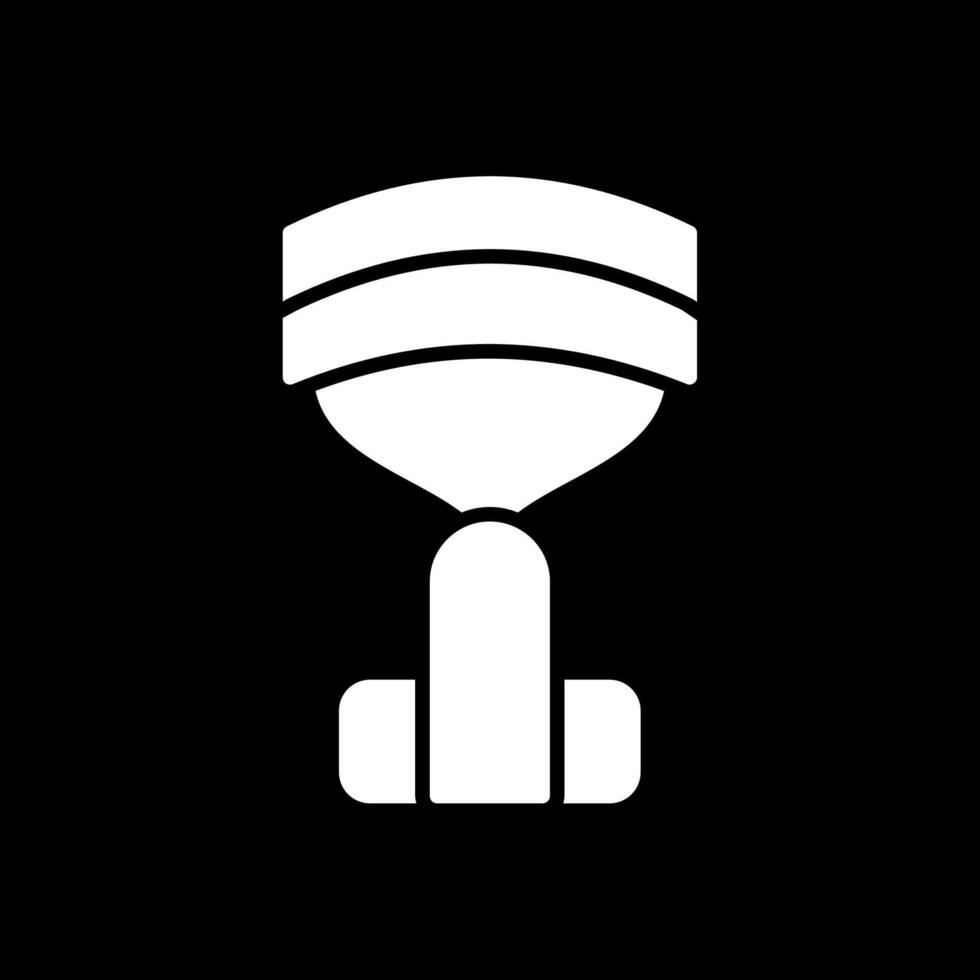 Curler Glyph Inverted Icon Design vector