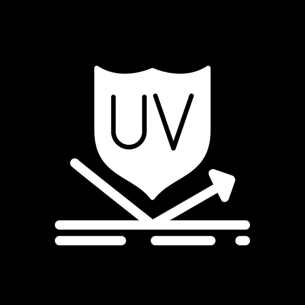 UV Protection Glyph Inverted Icon Design vector