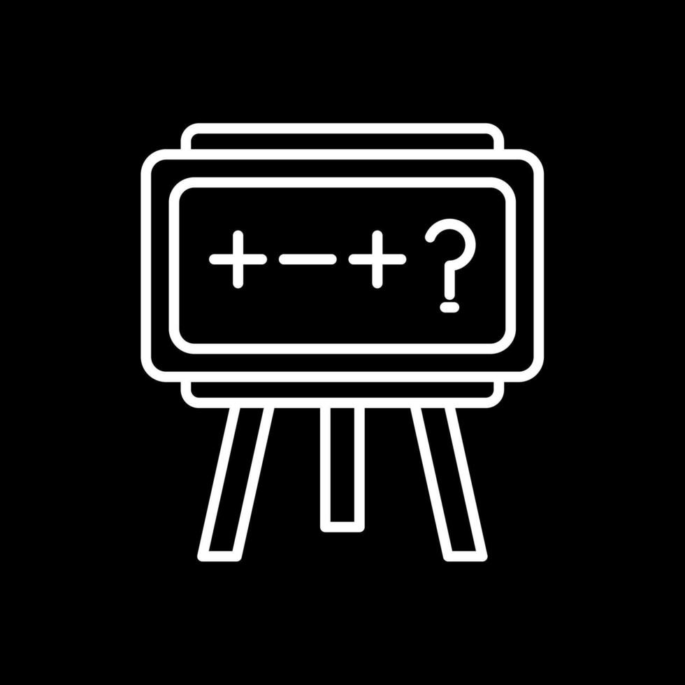 Theory Line Inverted Icon Design vector