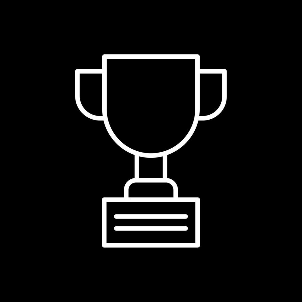 Trophy Line Inverted Icon Design vector