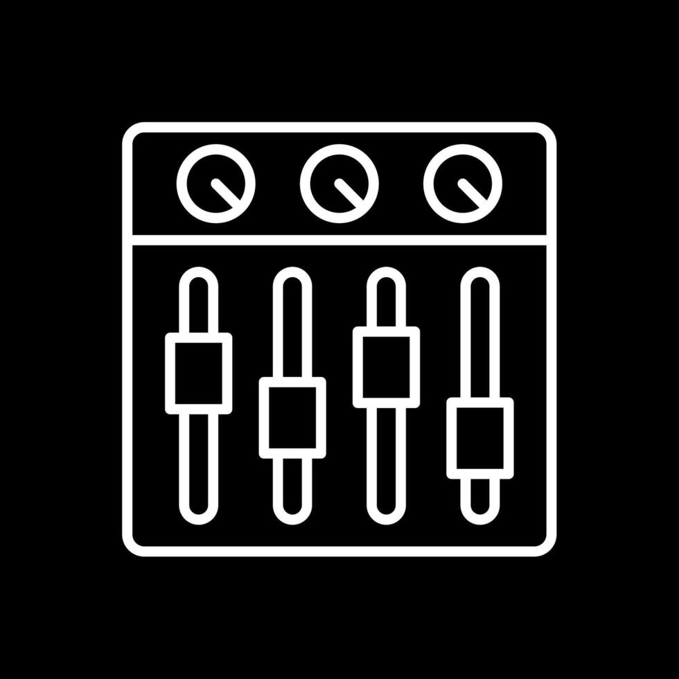 Sound Mixer Line Inverted Icon Design vector