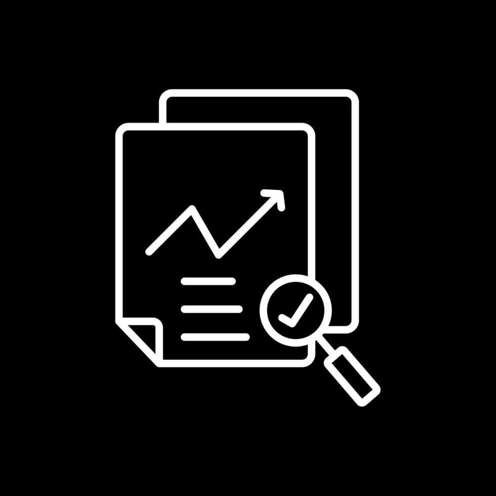 Data Quality Line Inverted Icon Design vector