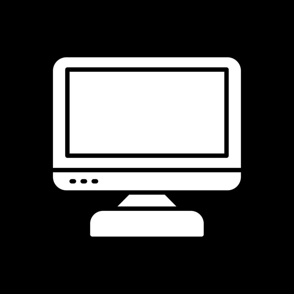 Computer Glyph Inverted Icon Design vector