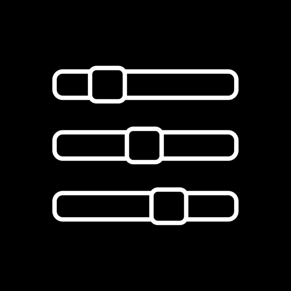 Progress Bar Line Inverted Icon Design vector