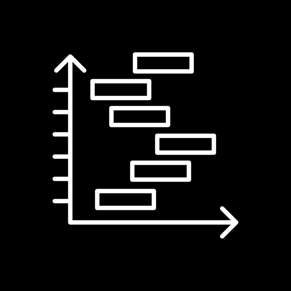 Gnatt Chart Line Inverted Icon Design vector