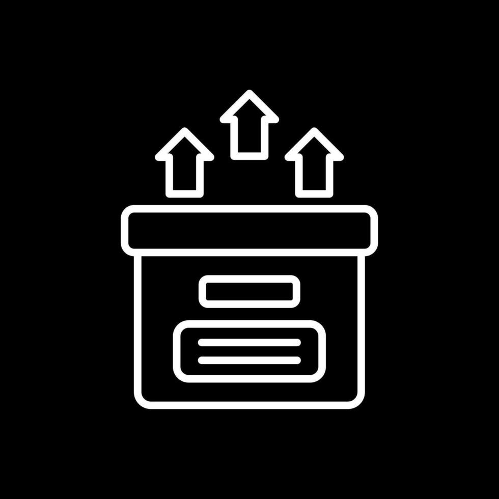 Storage Box Line Inverted Icon Design vector